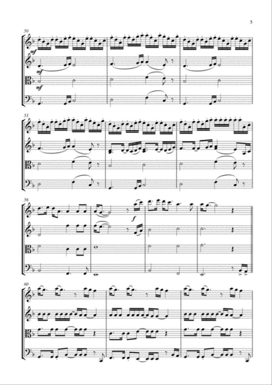 Paradise Paradise String Quartet scores gallery preview page 5