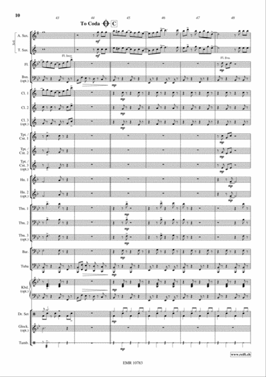 Down By The Riverside Concert Band scores gallery preview page 11
