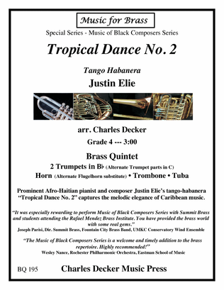 Book cover for Tango - Habanera Tropical Dance No. 2 for Brass Quintet