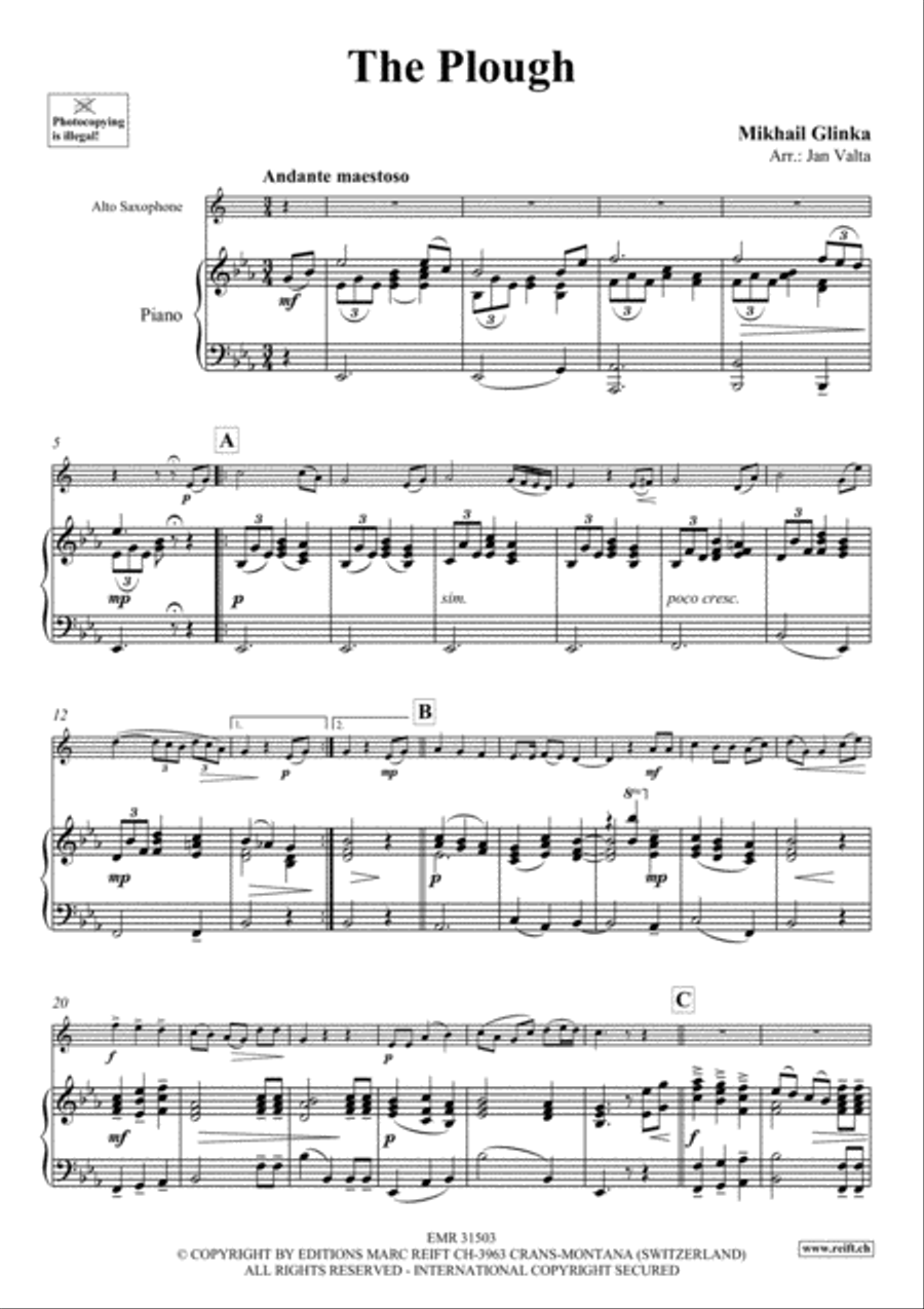 The Plough Alto Saxophone scores gallery preview page 3