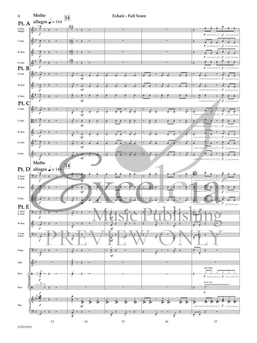Exhale (Score) Concert Band scores gallery preview page 7