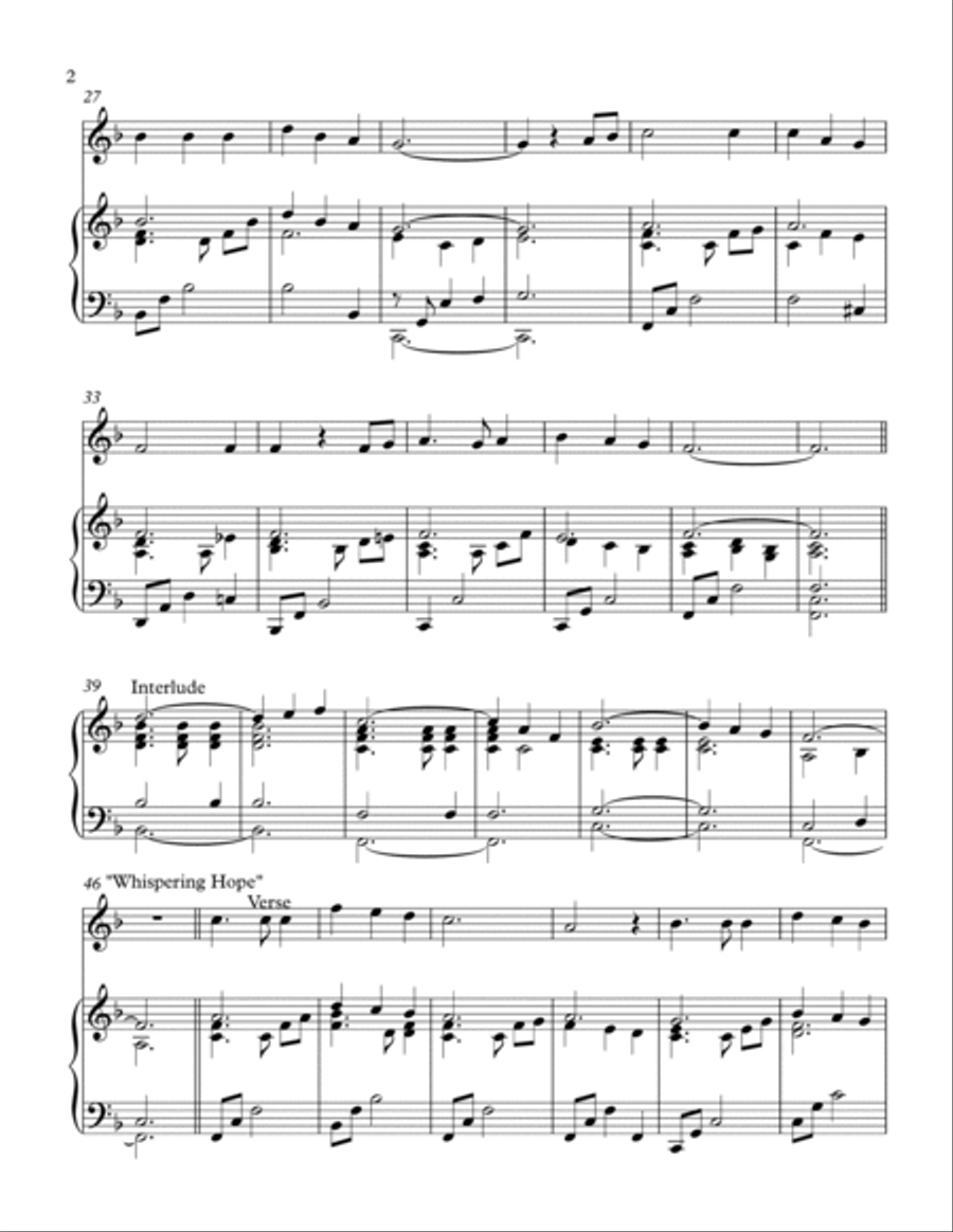 His Glory and Grace Medley Clarinet Solo scores gallery preview page 2