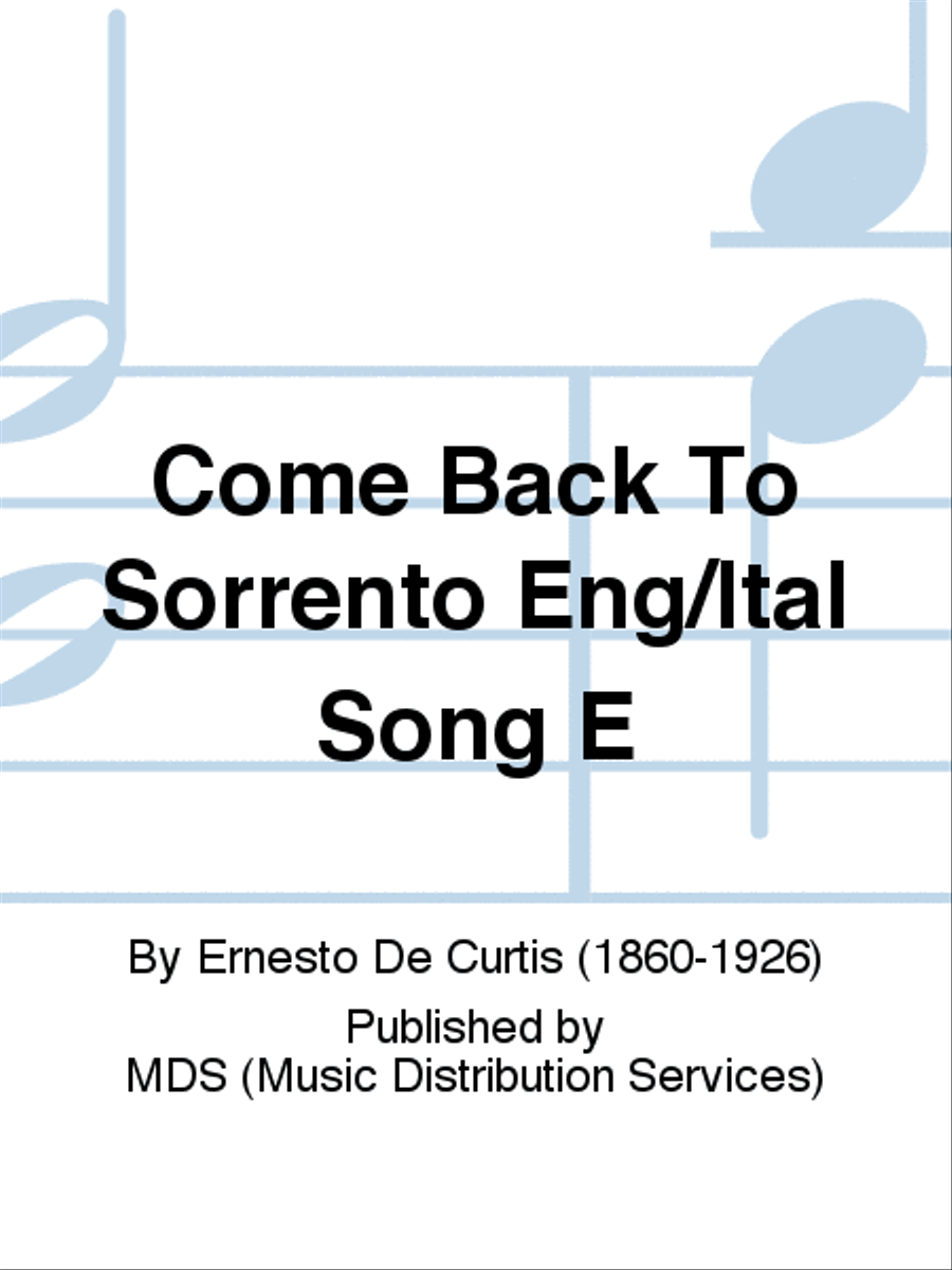COME BACK TO SORRENTO ENG/ITAL SONG E Voice Solo scores gallery preview page 1