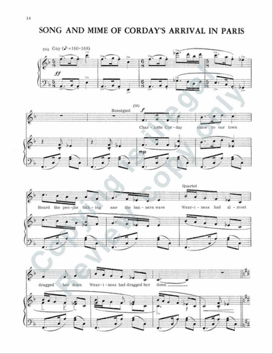 The persecution and assassination of Jean-Paul Marat as performed by the inmates of the Asylum of Charenton under the direction of the Marquis de Sade (Vocal Score) 4-Part scores gallery preview page 9