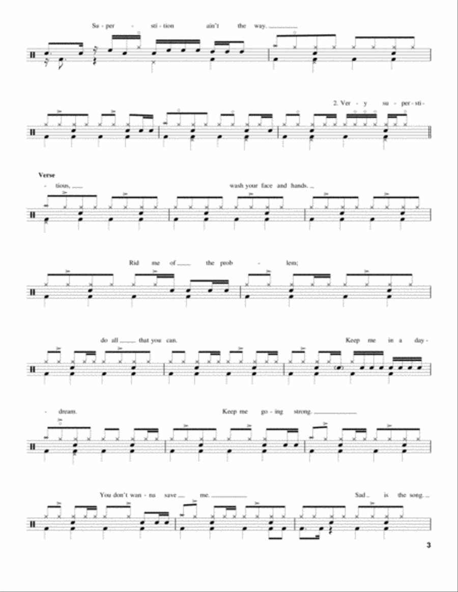 Superstition Drum Set scores gallery preview page 3