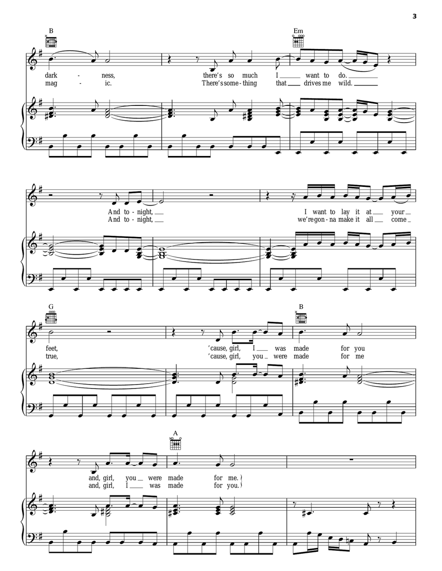 I Was Made For Lovin' You Piano, Vocal, Guitar scores gallery preview page 3