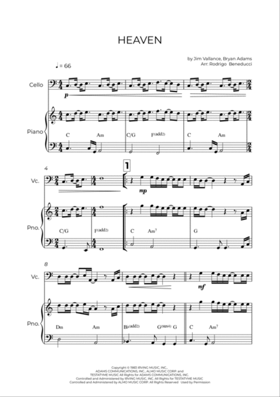 Heaven Piano scores gallery preview page 2