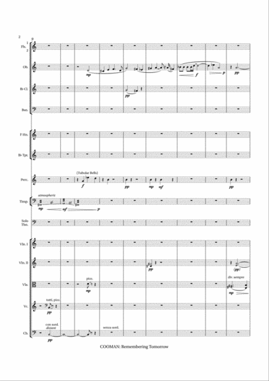 Carson Cooman: Remembering Tomorrow: Trombone Concerto (2004) for trombone and orchestra), score plu Full Orchestra scores gallery preview page 6