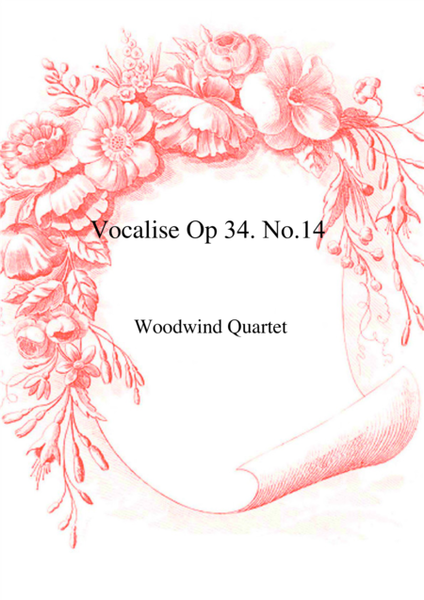 Rachmaninoff - Vocalise Op 34. No.14 for Woodwind Quartet