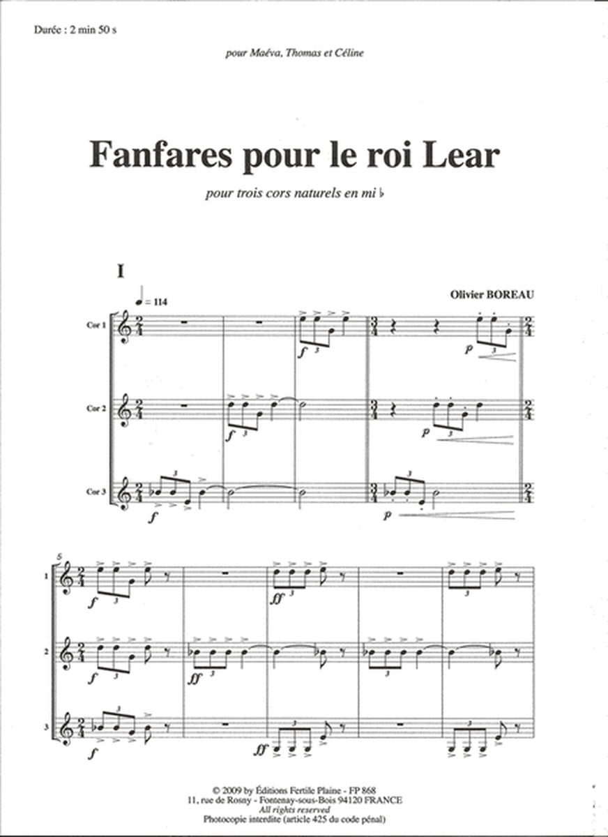 Fanfares Pour Le Roi Lear