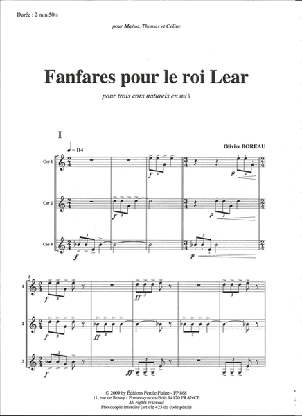Fanfares Pour Le Roi Lear