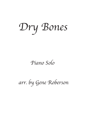Book cover for Dry Bones (Dem Bones) Piano Solo