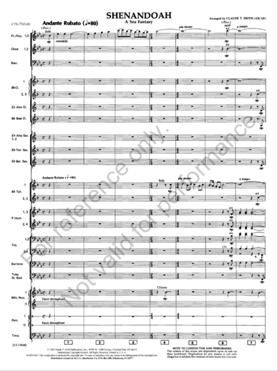 Shenandoah Shenandoah Concert Band scores gallery preview page 4