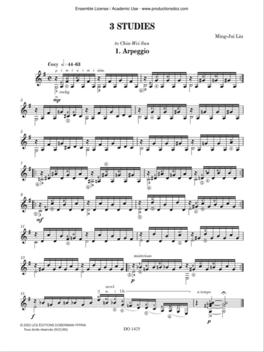 3 Studies 3 Studies Classical Guitar scores gallery preview page 3