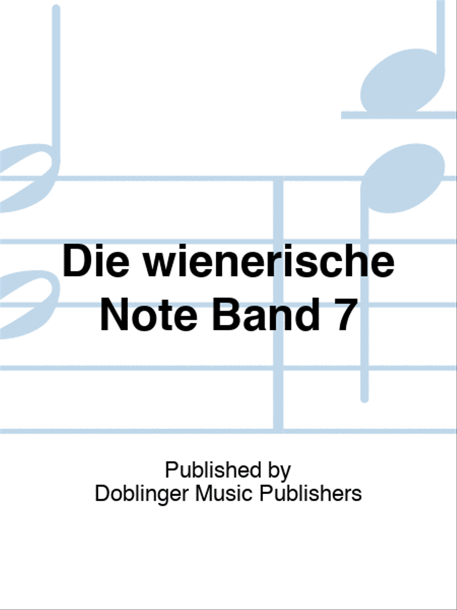 Die wienerische Note Band 7 Piano, Vocal, Guitar scores gallery preview page 1