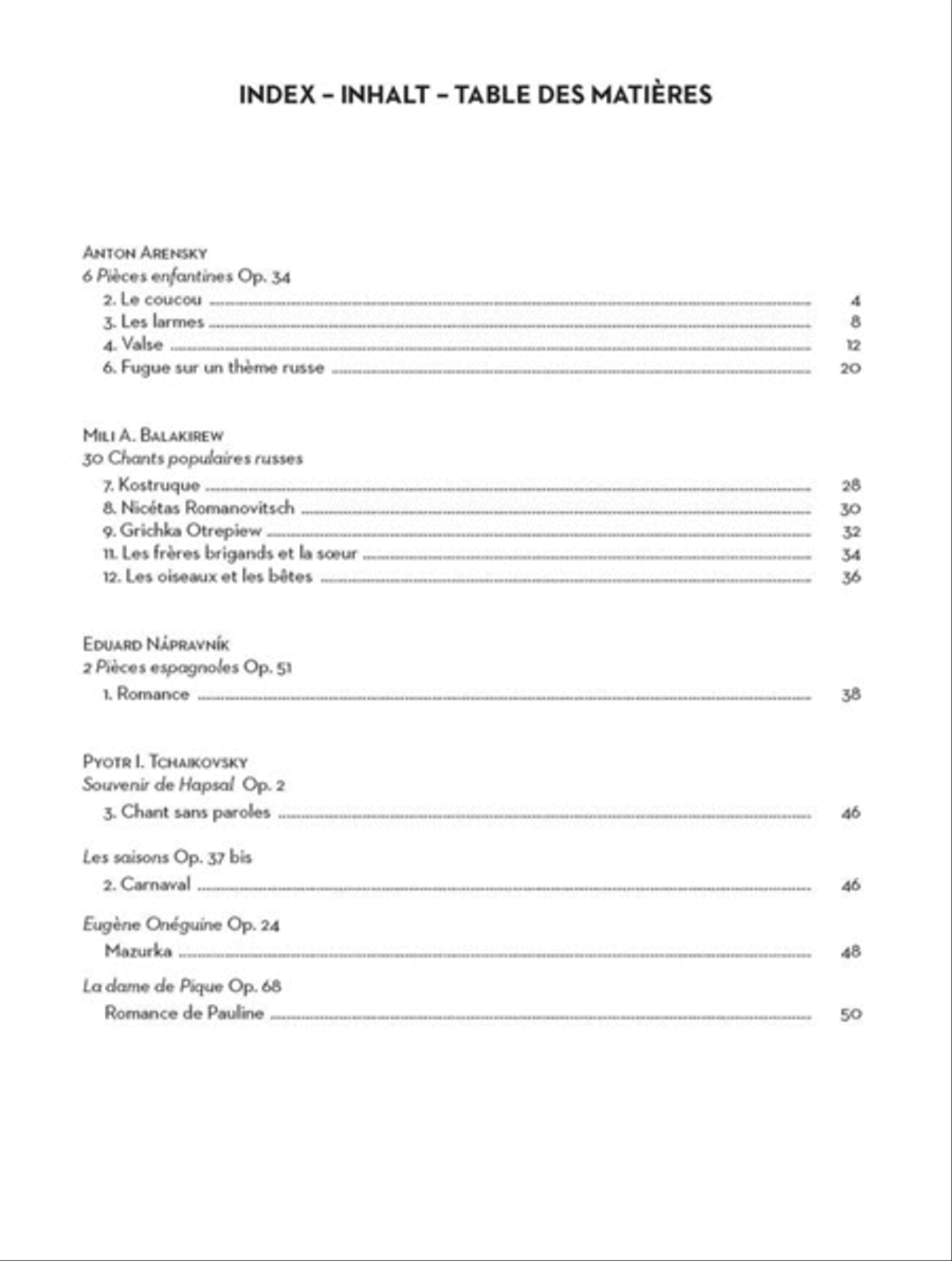 Russian Piano Collection for Four Hands Piano Duet scores gallery preview page 5