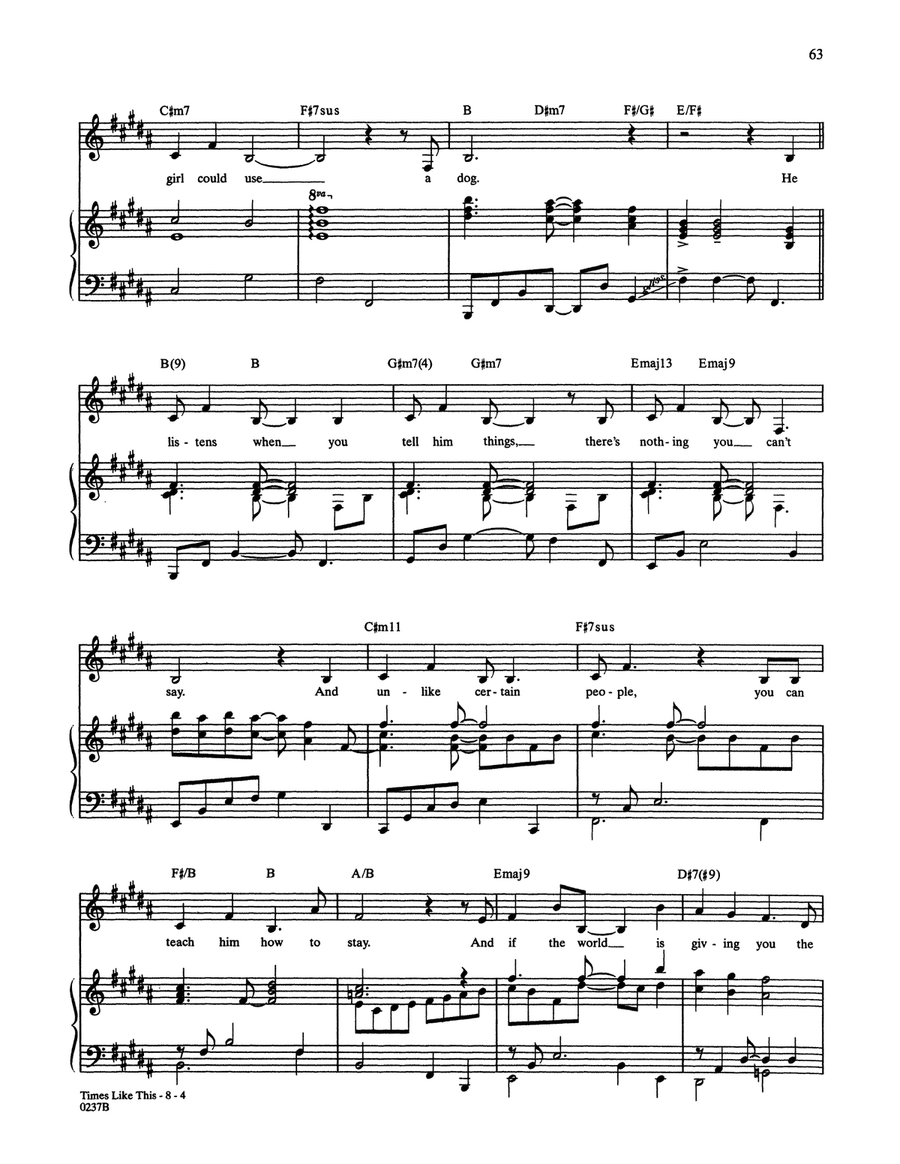 Times Like This (from Lucky Stiff) Piano, Vocal scores gallery preview page 4