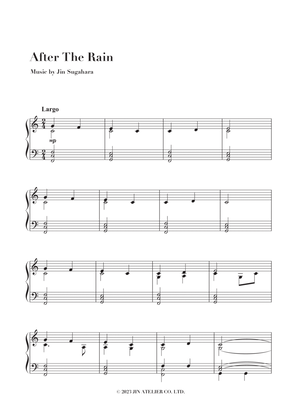 Peaceful Piano Solo Sheet Music "After The Rain"