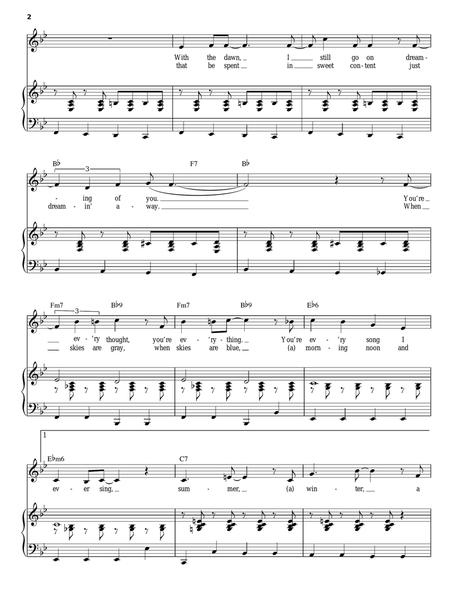 All I Do Is Dream Of You Piano, Vocal scores gallery preview page 2