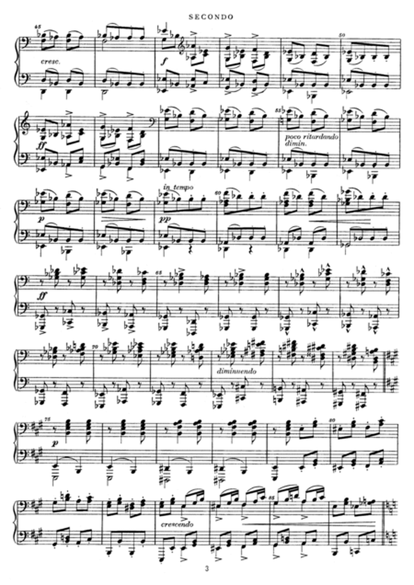 Dvorak Slavonic Dance, Op.46, No.5, for piano duet, PD885