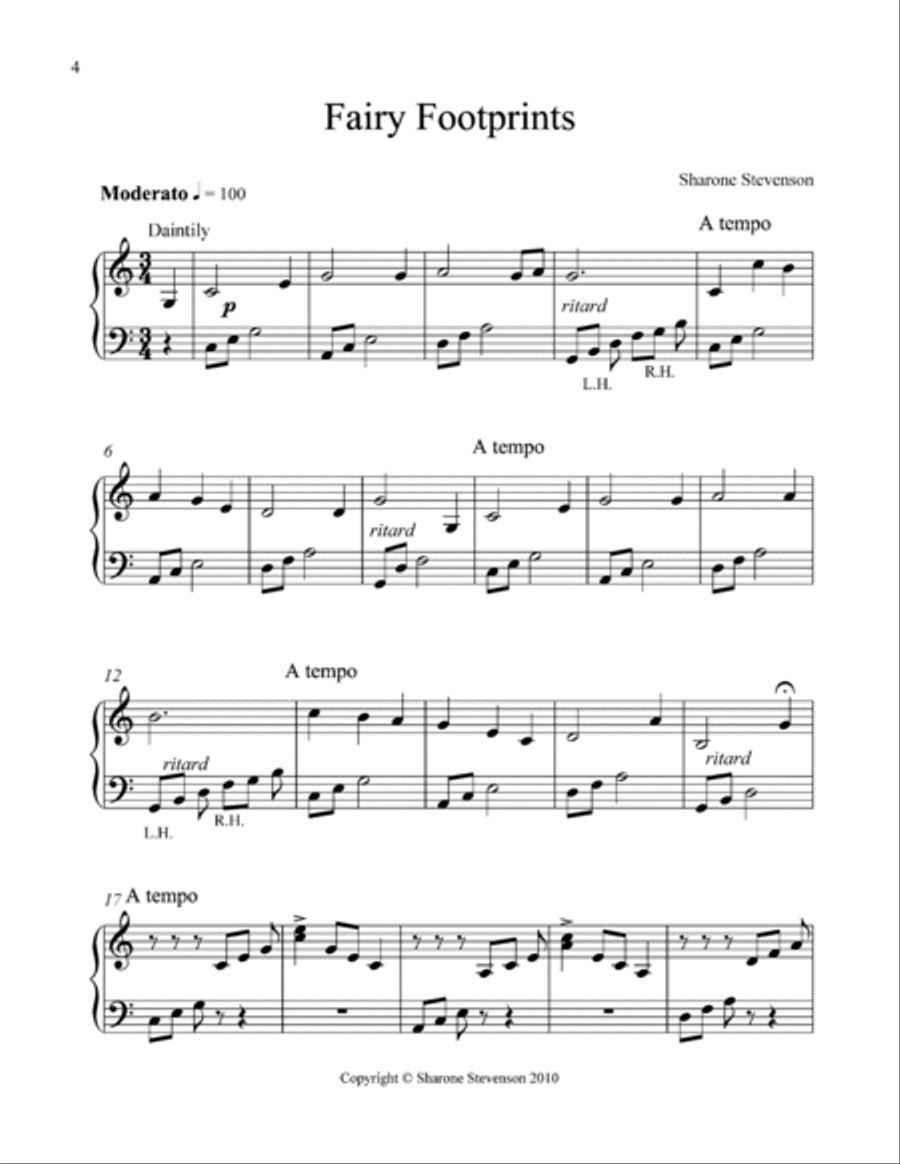 Fairy Footprints Celtic Harp scores gallery preview page 4