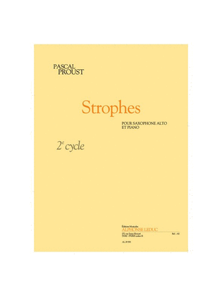 Strophes (cycle 2) Pour Saxophone Alto Et Piano