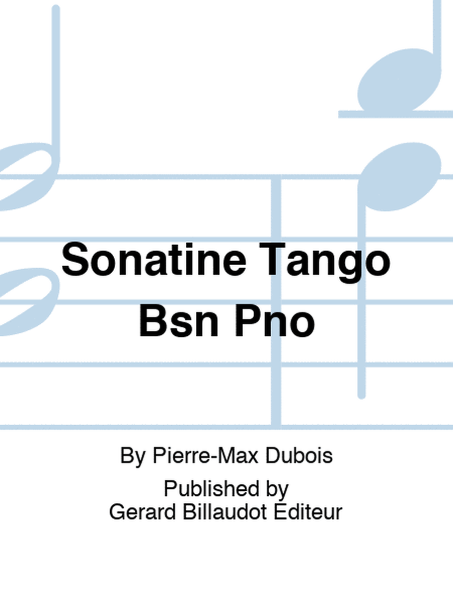 Sonatine Tango Bsn Pno