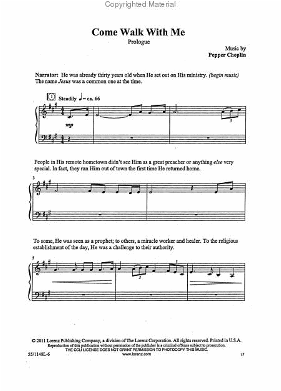 Come Walk With Me 4-Part scores gallery preview page 2