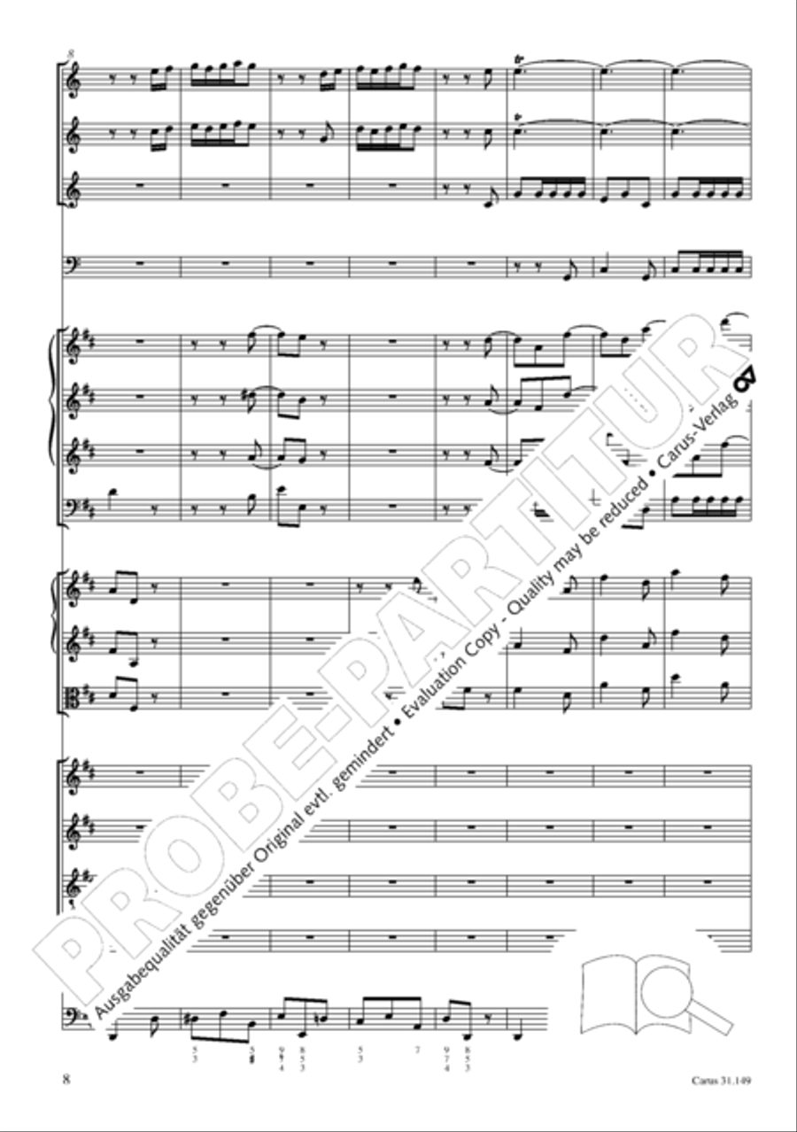 The voice of rejoicing and hope (Man singet mit Freuden vom Sieg) 4-Part scores gallery preview page 9