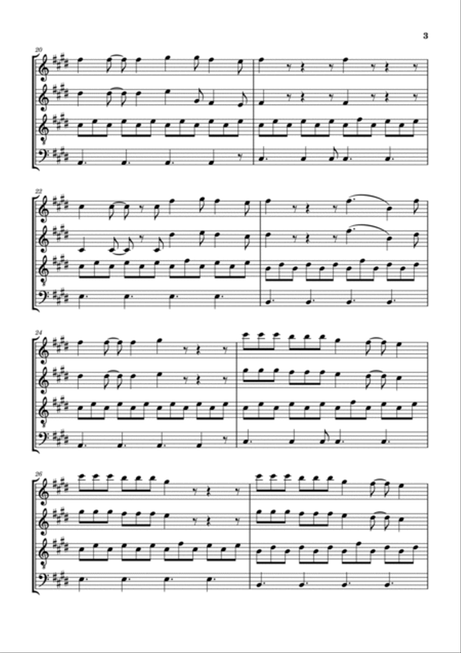 Dead Man Walking Woodwind Quartet scores gallery preview page 4