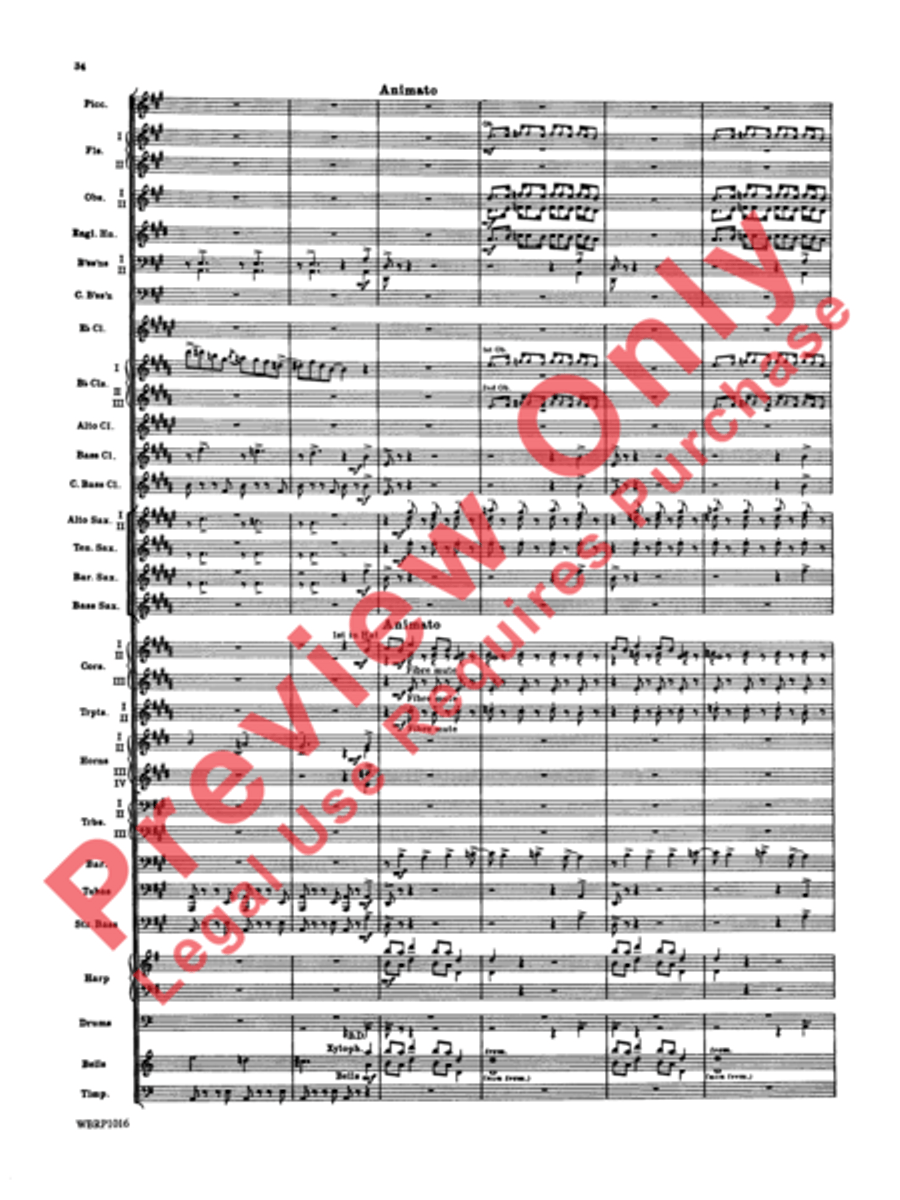 Rhapsody in Blue Concert Band scores gallery preview page 37