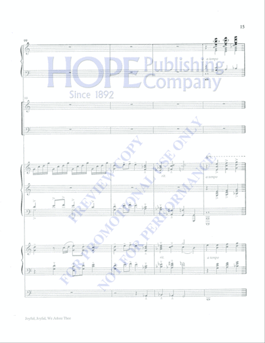 Joyful, Joyful, We Adore Thee 4-Part scores gallery preview page 15