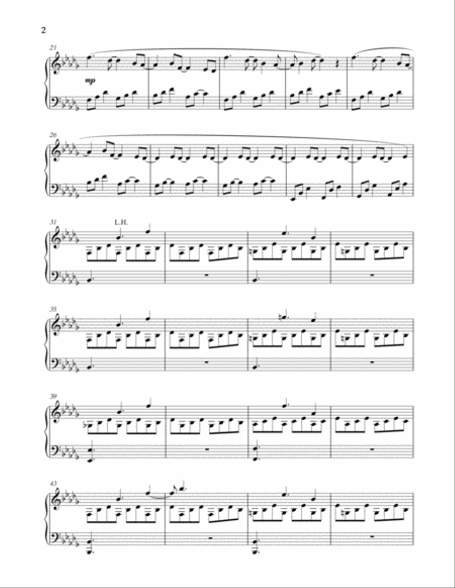 Bliss Piano Solo scores gallery preview page 2