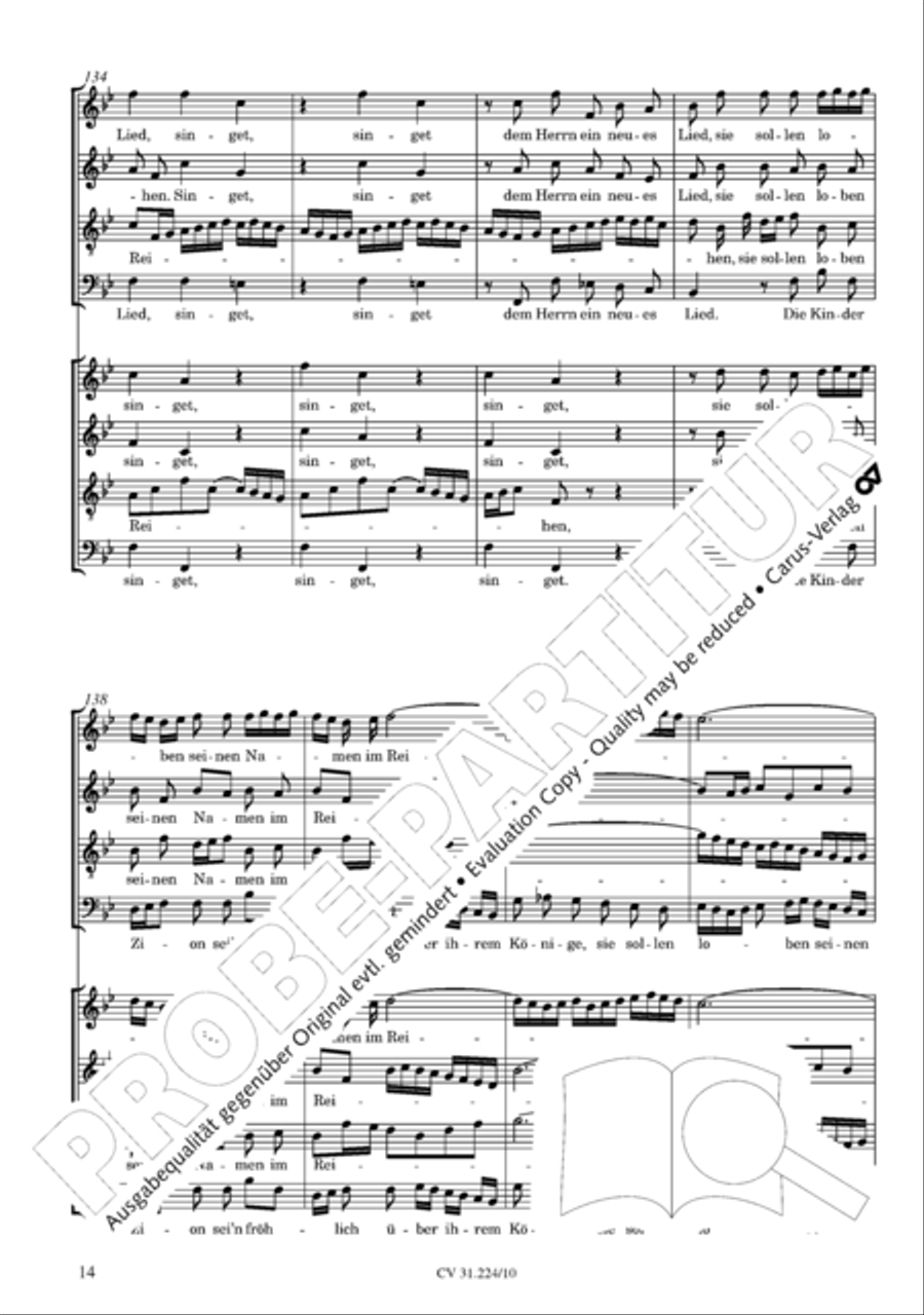 The complete motets (without Bc) Choir scores gallery preview page 21