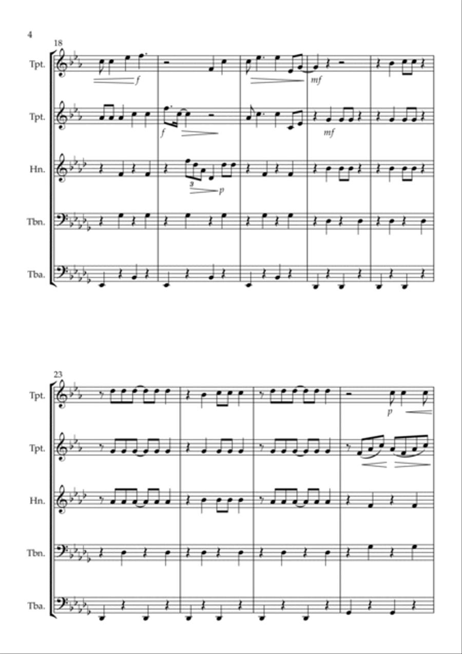 Harvest Moon Brass Ensemble scores gallery preview page 4