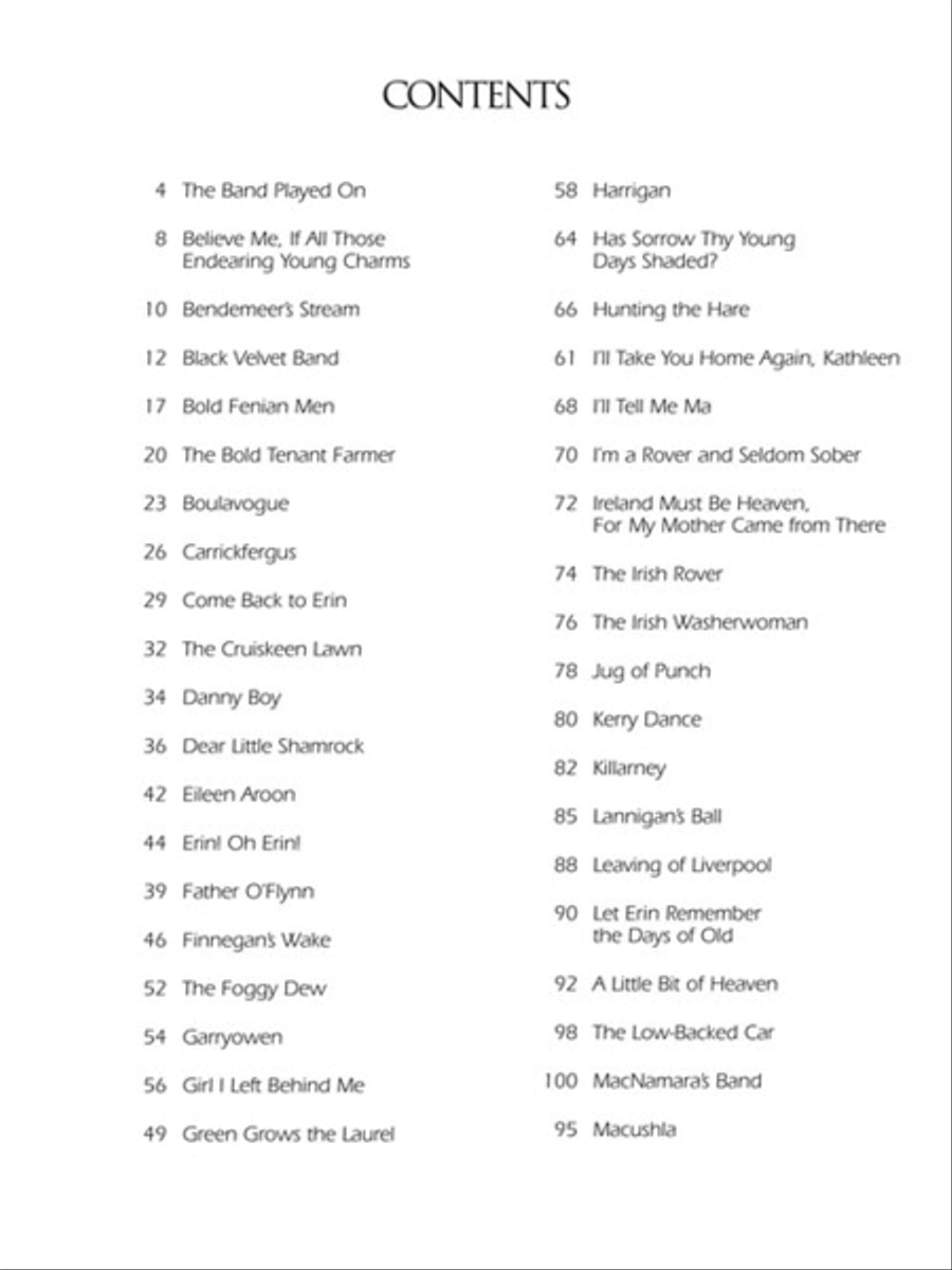 The Big Book of Irish Songs Piano, Vocal, Guitar scores gallery preview page 2