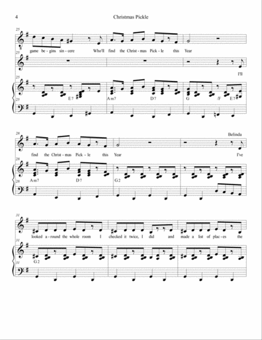 Christmas Pickle Voice Solo scores gallery preview page 4