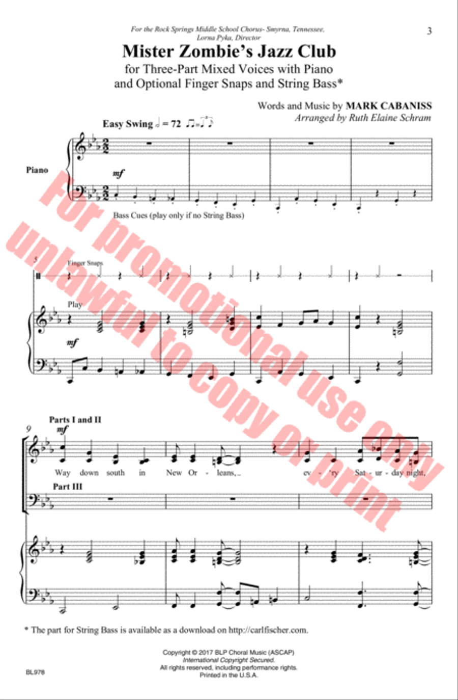 Mister Zombie's Jazz Club Choir scores gallery preview page 6