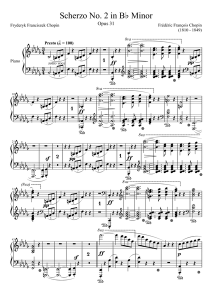 Scherzo No. 2 Opus 31 in Bb Minor image number null