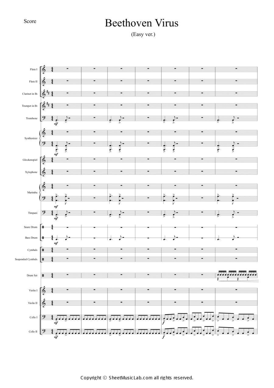 Beethoven Virus Orchestra scores gallery preview page 1
