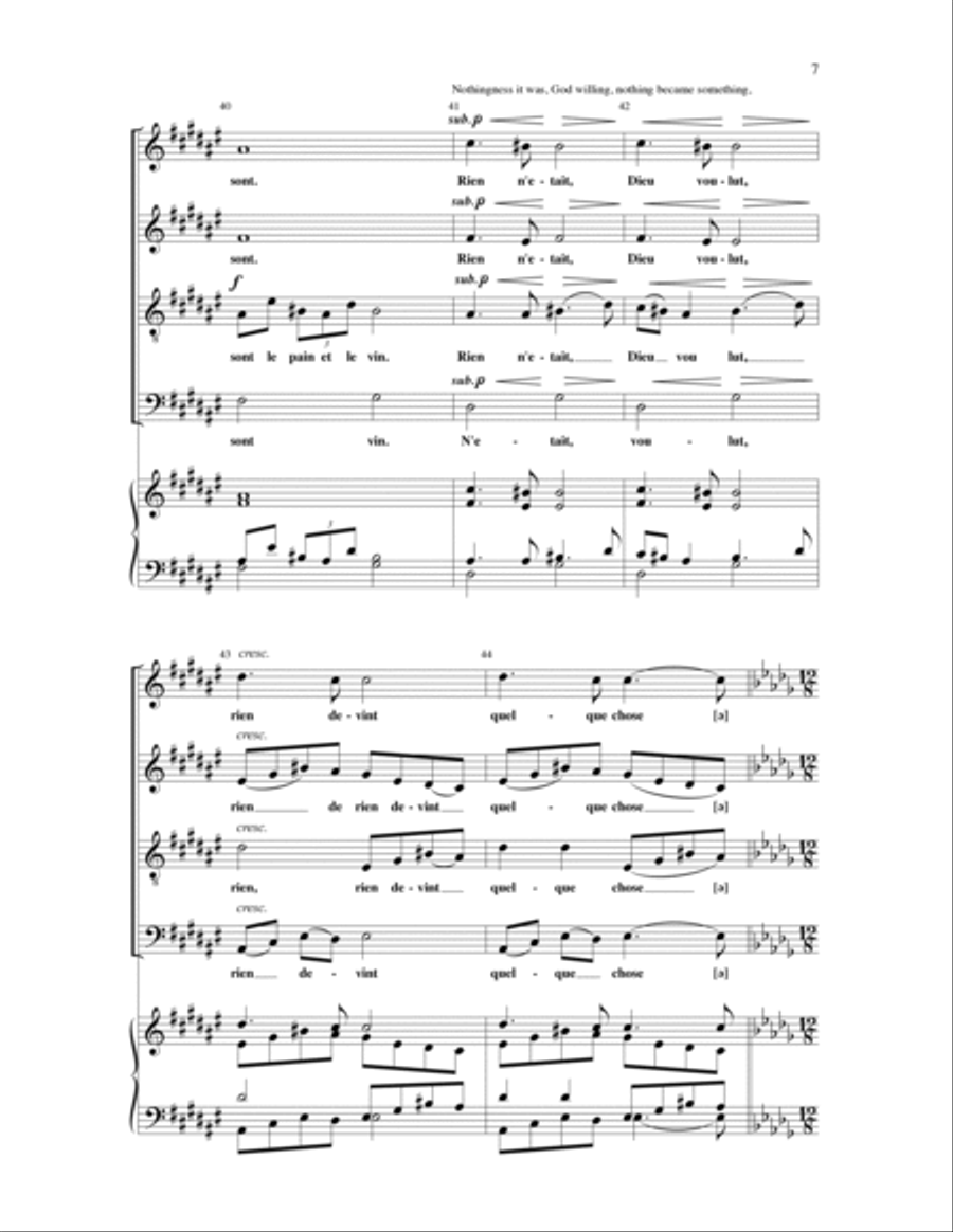 Encore un Mystere Encore un Mystere 4-Part scores gallery preview page 6