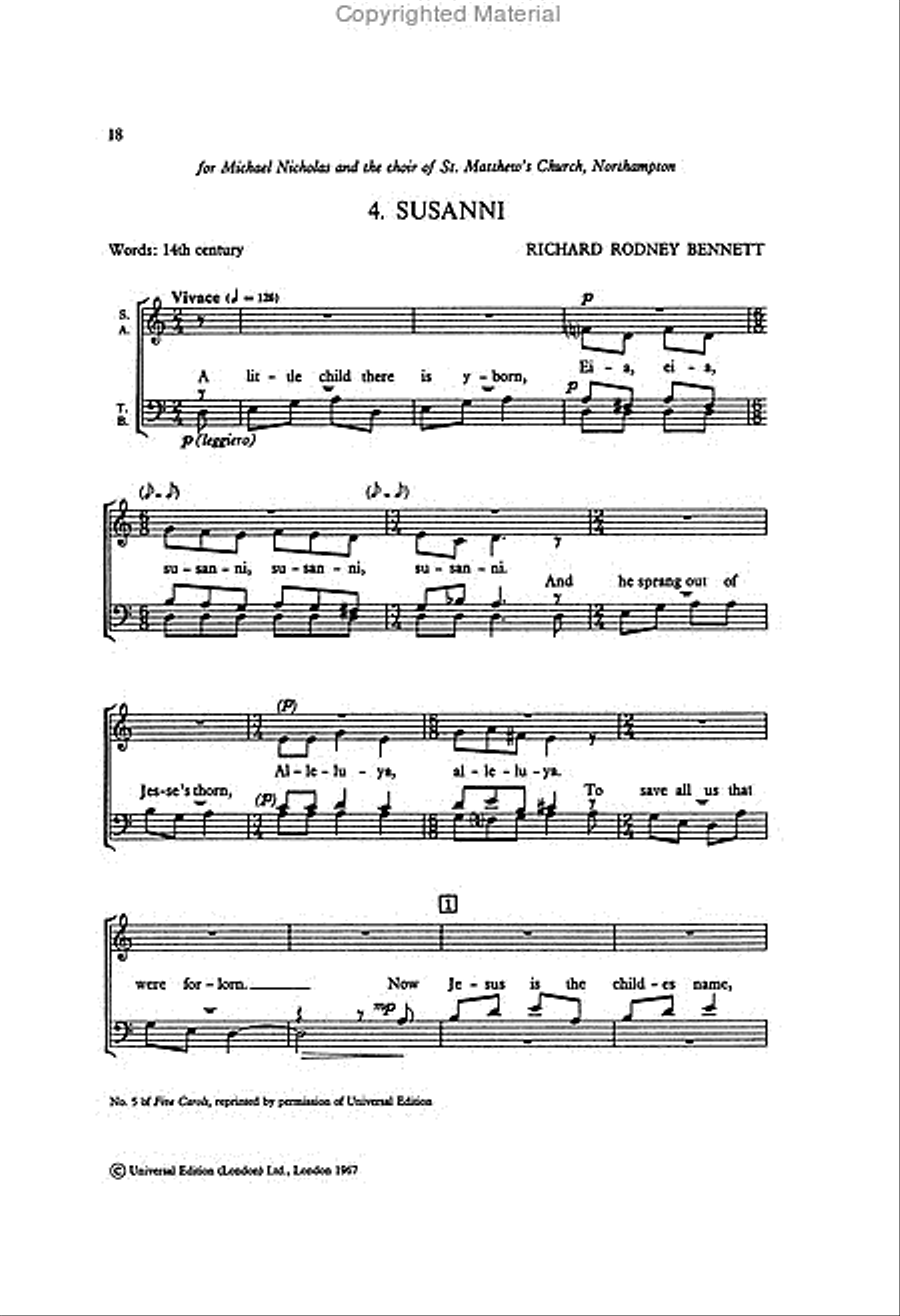 Carols for Choirs 3 4-Part scores gallery preview page 3