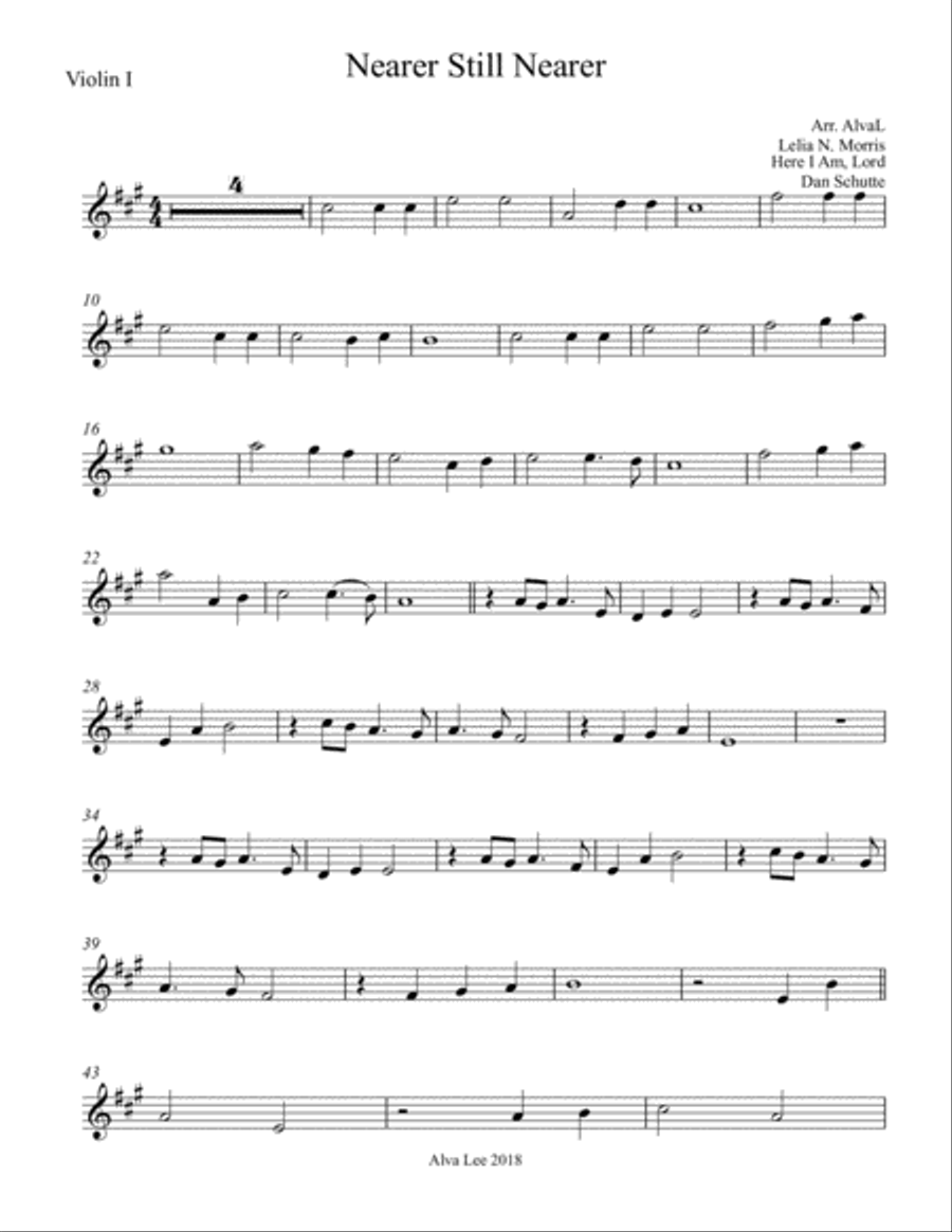 Nearer Still Nearer Violin Solo scores gallery preview page 6