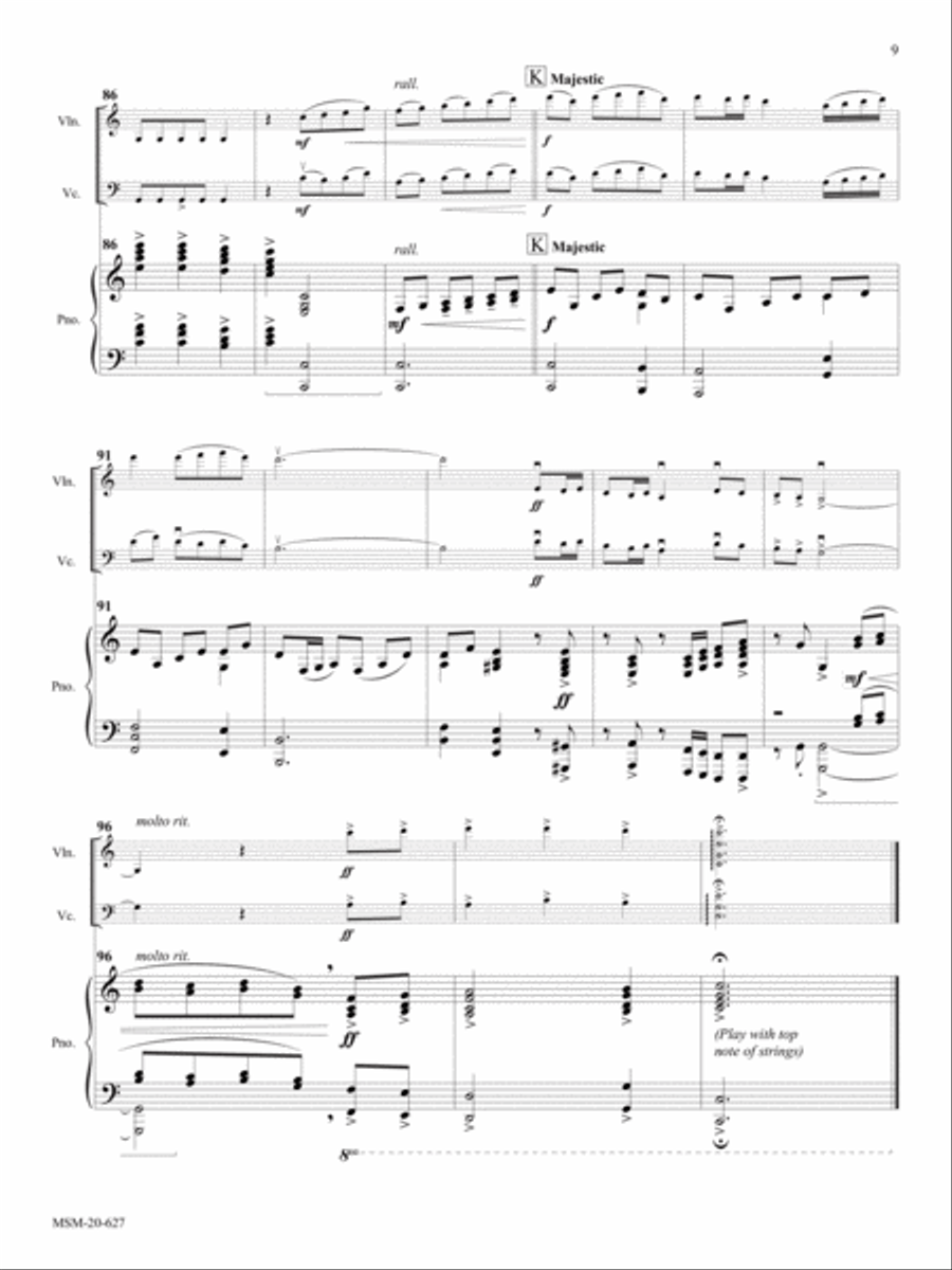 Immortal, Invisible, God Only Wise Piano Trio scores gallery preview page 6