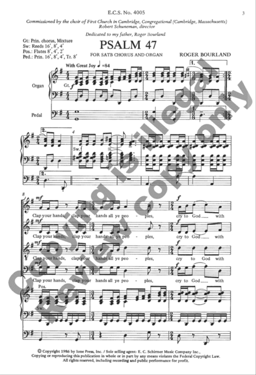 Psalm 47 4-Part scores gallery preview page 8