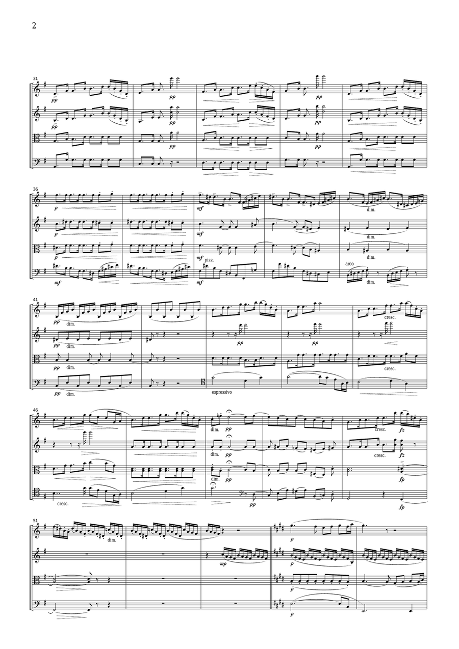 Dvorak Serenade for String Orchestra, 1st mvt., for string quartet, CD205