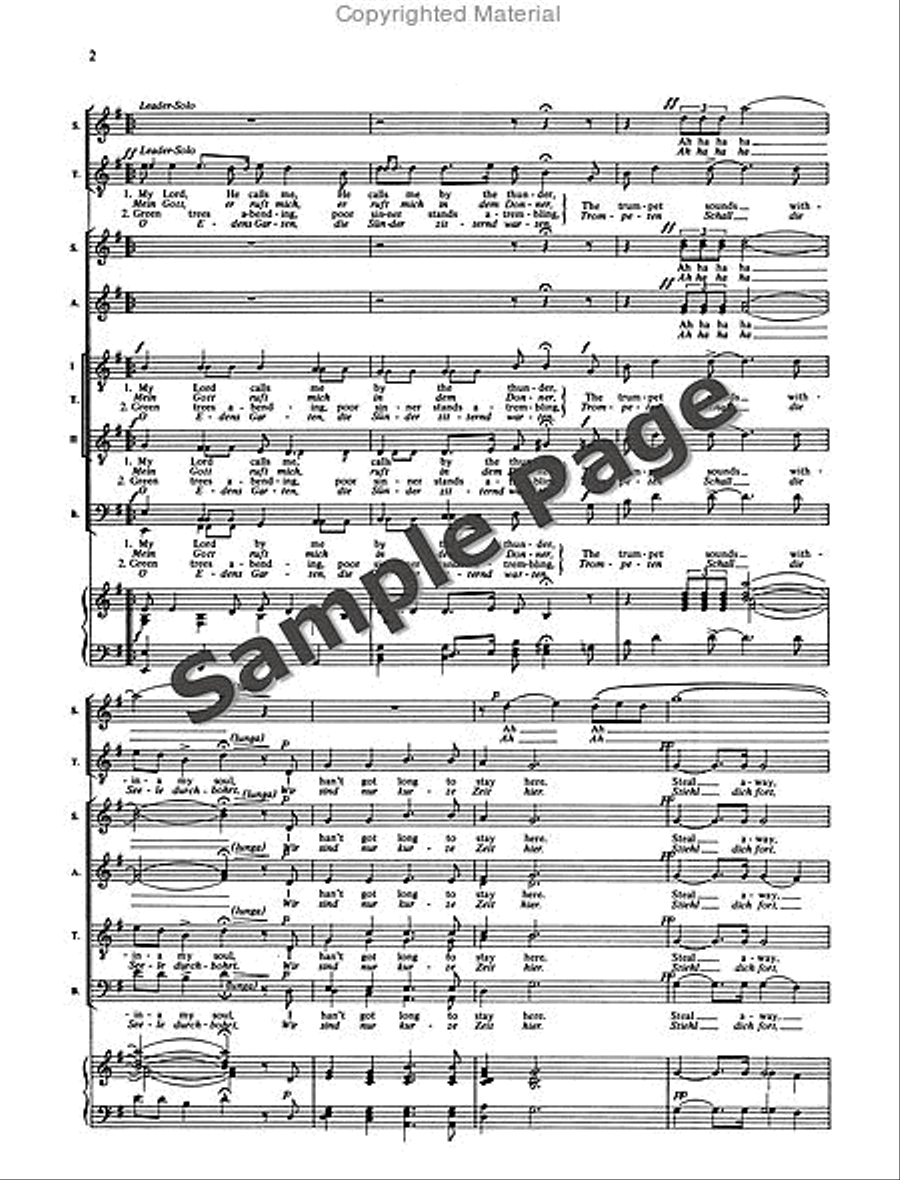 5 Negro Spirituals SSAATTBB scores gallery preview page 5