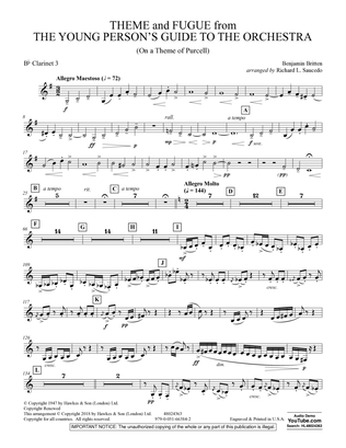 Theme and Fugue from The Young Person's Guide to the Orchestra - Bb Clarinet 3