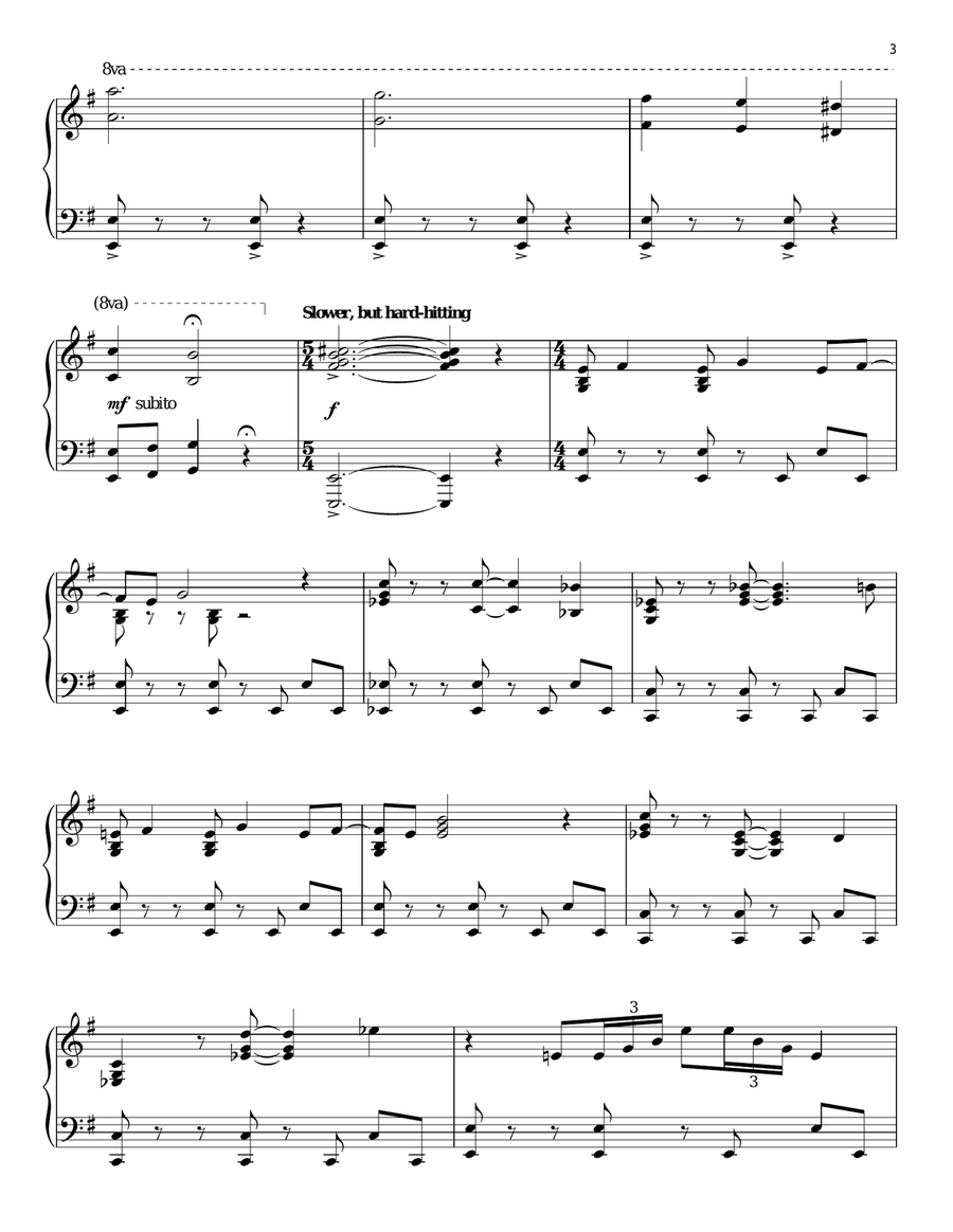 African Rundown Piano Solo scores gallery preview page 3