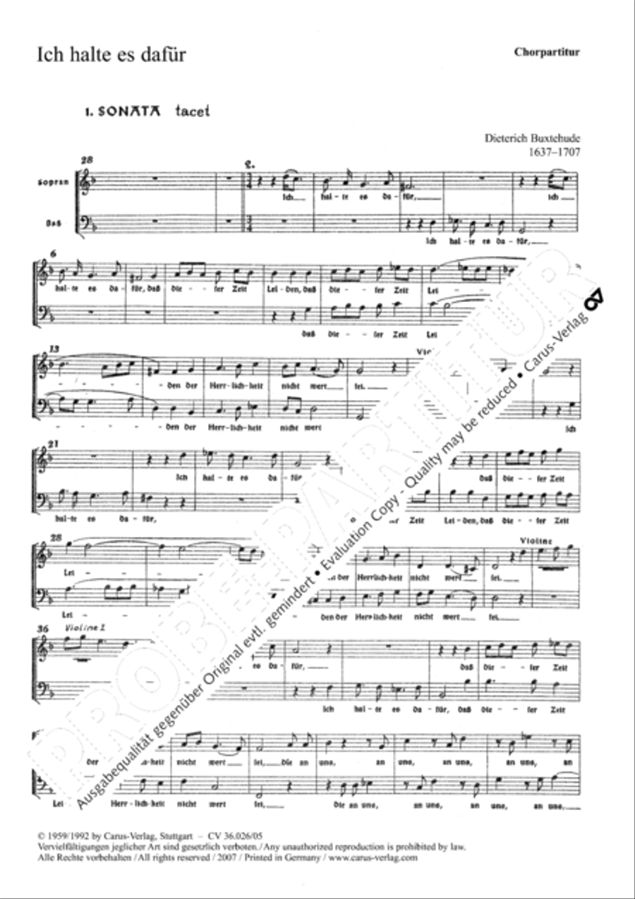 Now I indeed believe (Ich halte es dafur) Choir scores gallery preview page 4